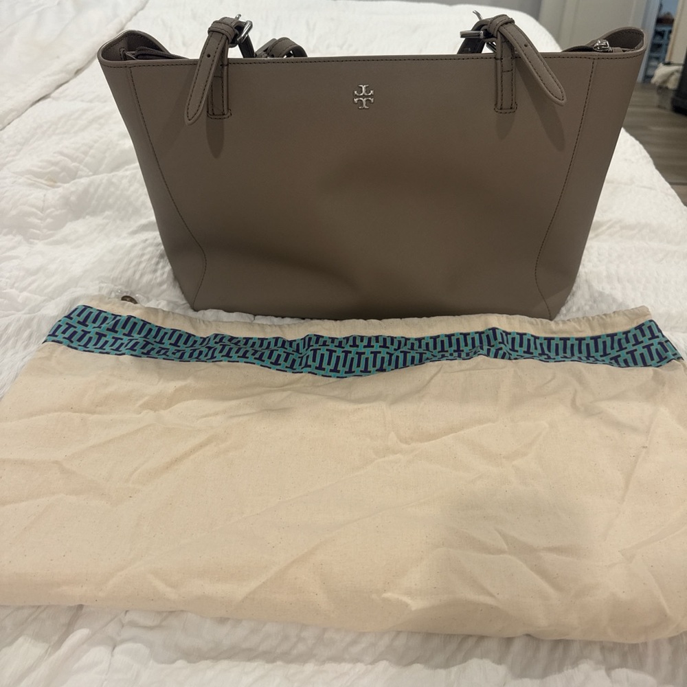 Tory Burch Taupe Leather Handbag